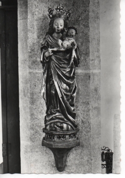 Ansichtskarte Pfarrkirche Schönbach, Niederösterreich - Gotische Madonna, 15. Jahrhdt.